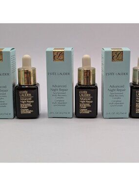 3 x Estee Lauder Advanced Night Repair Serum .23 oz / 7ml 21 ml With Dropper Box